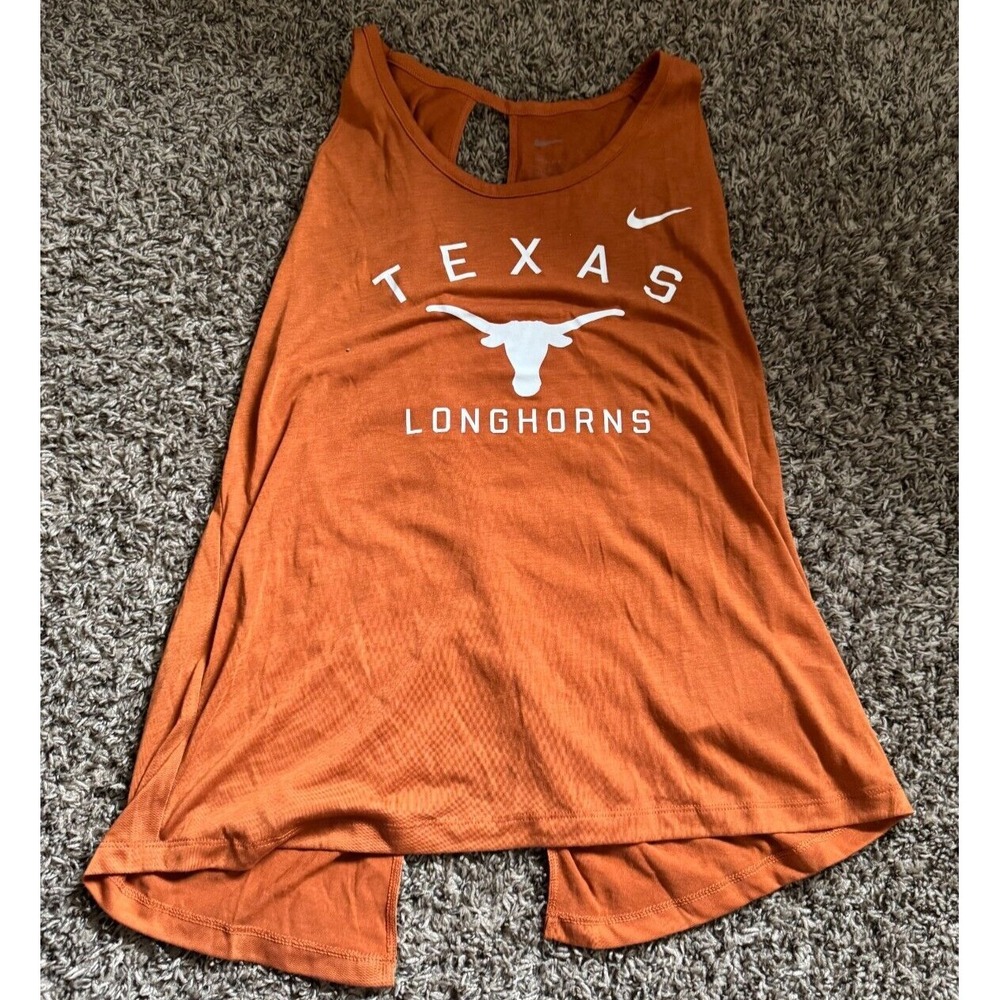 NEW Texas Longhorns Women's Nike Dri-Fit Racer-Open Back Tank Top Shirt (Medium)